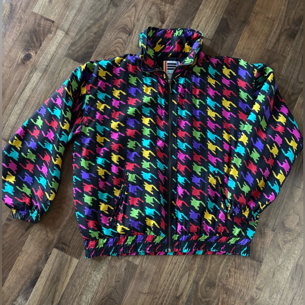 Vintage EVR Div Rousso Apparel Silk Bomber Jacket